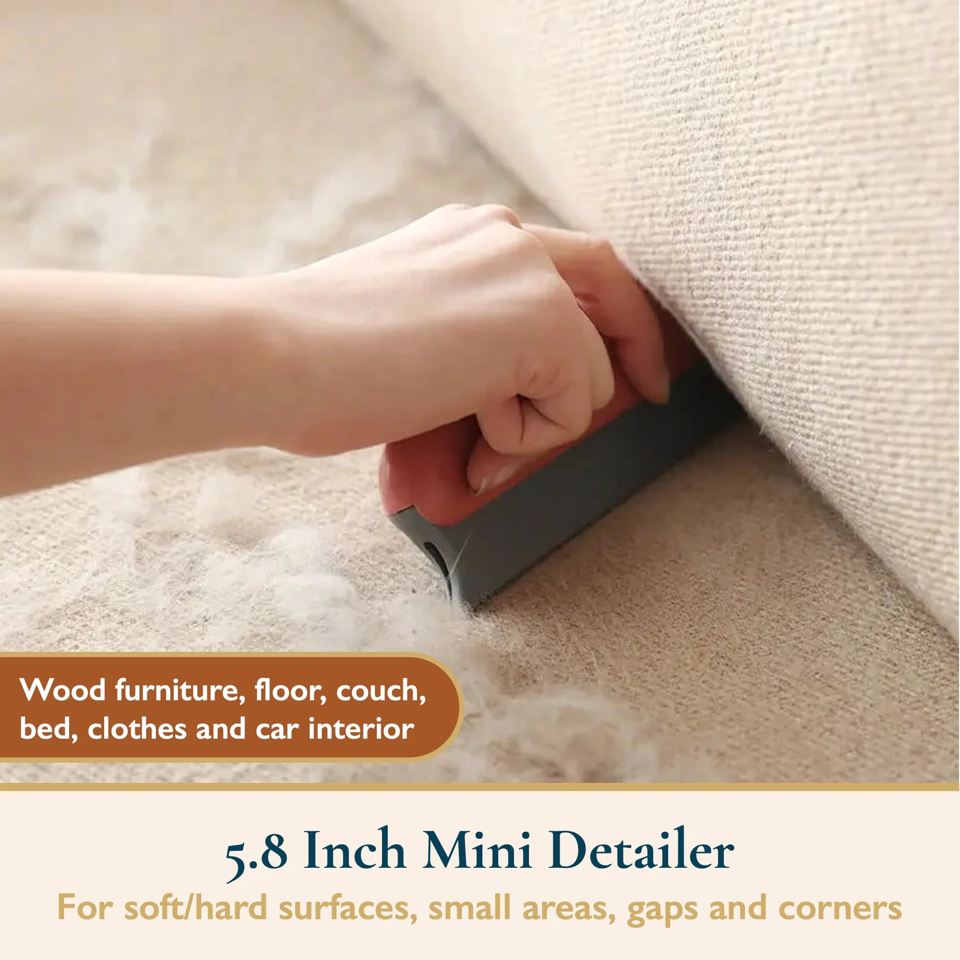 Pet Hair Remover Roller & Detailer Set, Reusable Dog & Cat Hair Remover for Couch, Carpet, Furniture, Bedding & Car